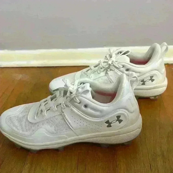 Under Armour Glyde MT TPU White Softball Cleats Women’s Size 10 New - Picture 3 of 10